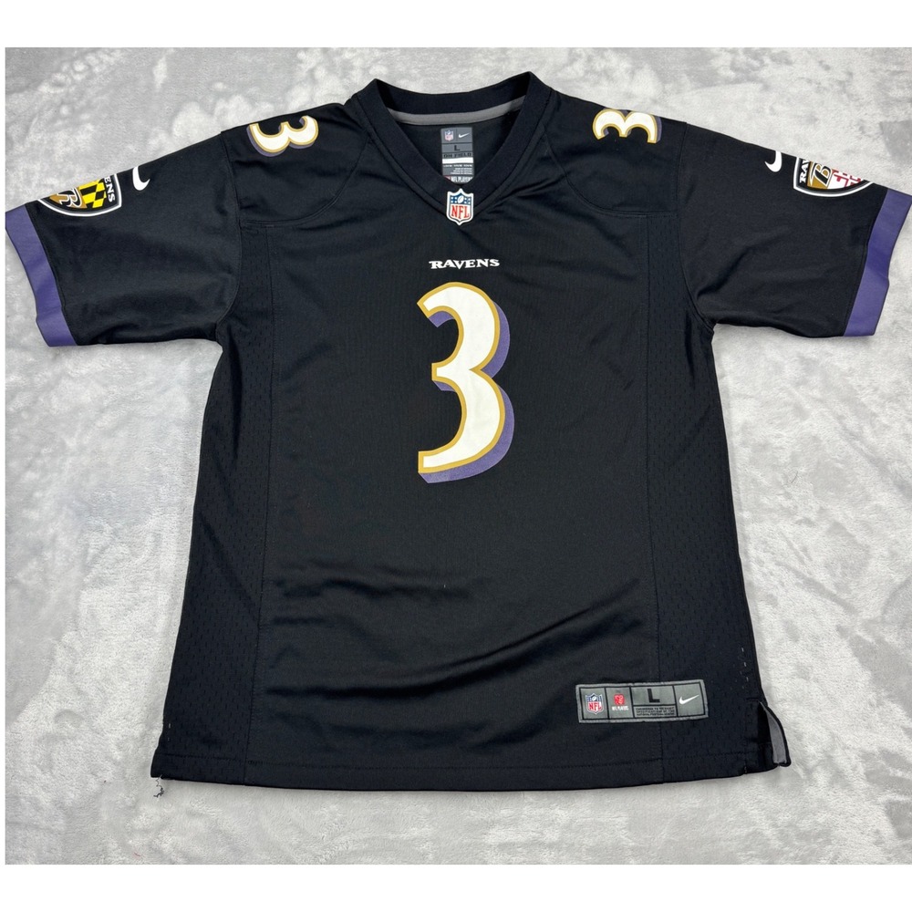 NIKE Baltimore Ravens Odell Beckham Jr OBJ Jersey Youth L 14/16 Black On-Field